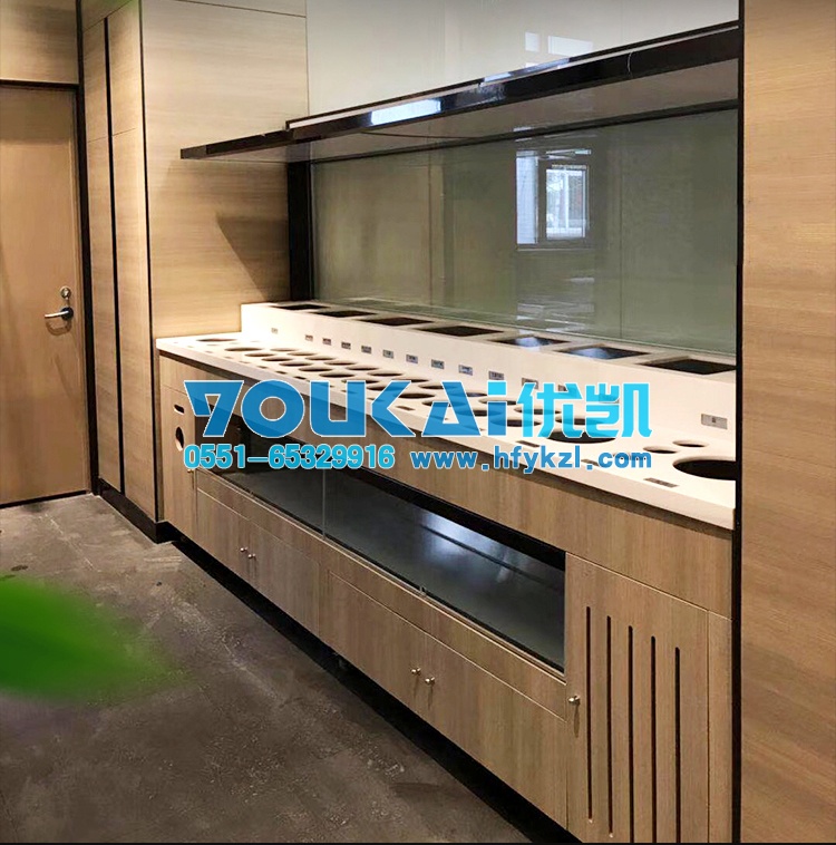 火鍋調(diào)料臺（大理石臺面木紋烤漆柜體）