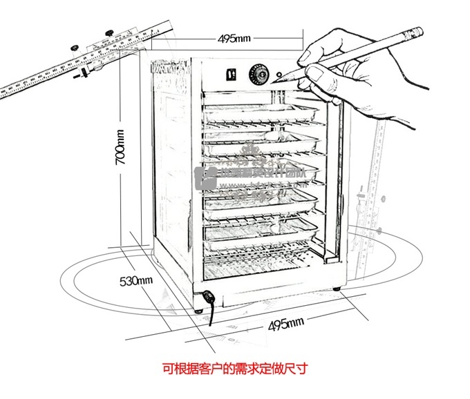 盤架式食品保溫柜